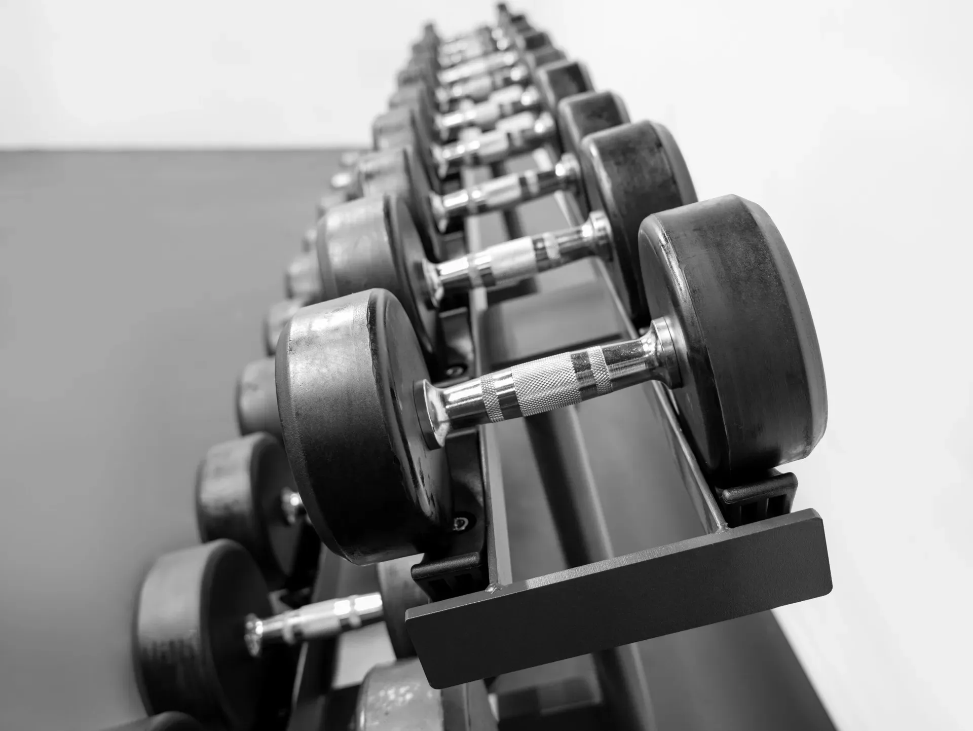10-100lb Rubber Pro Dumbbell Set w/ G231 - Image 4